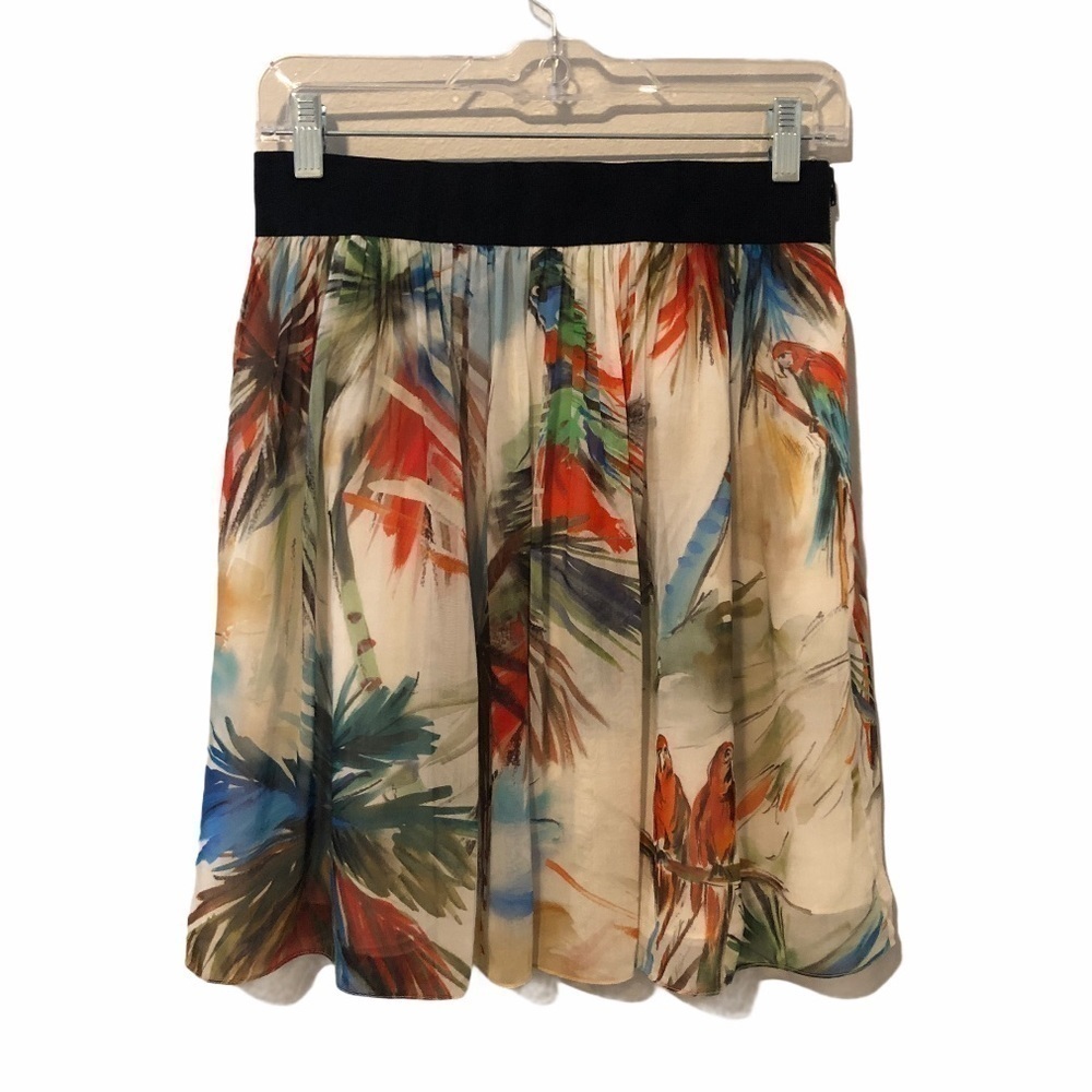 Milly Tropical Print Skirt